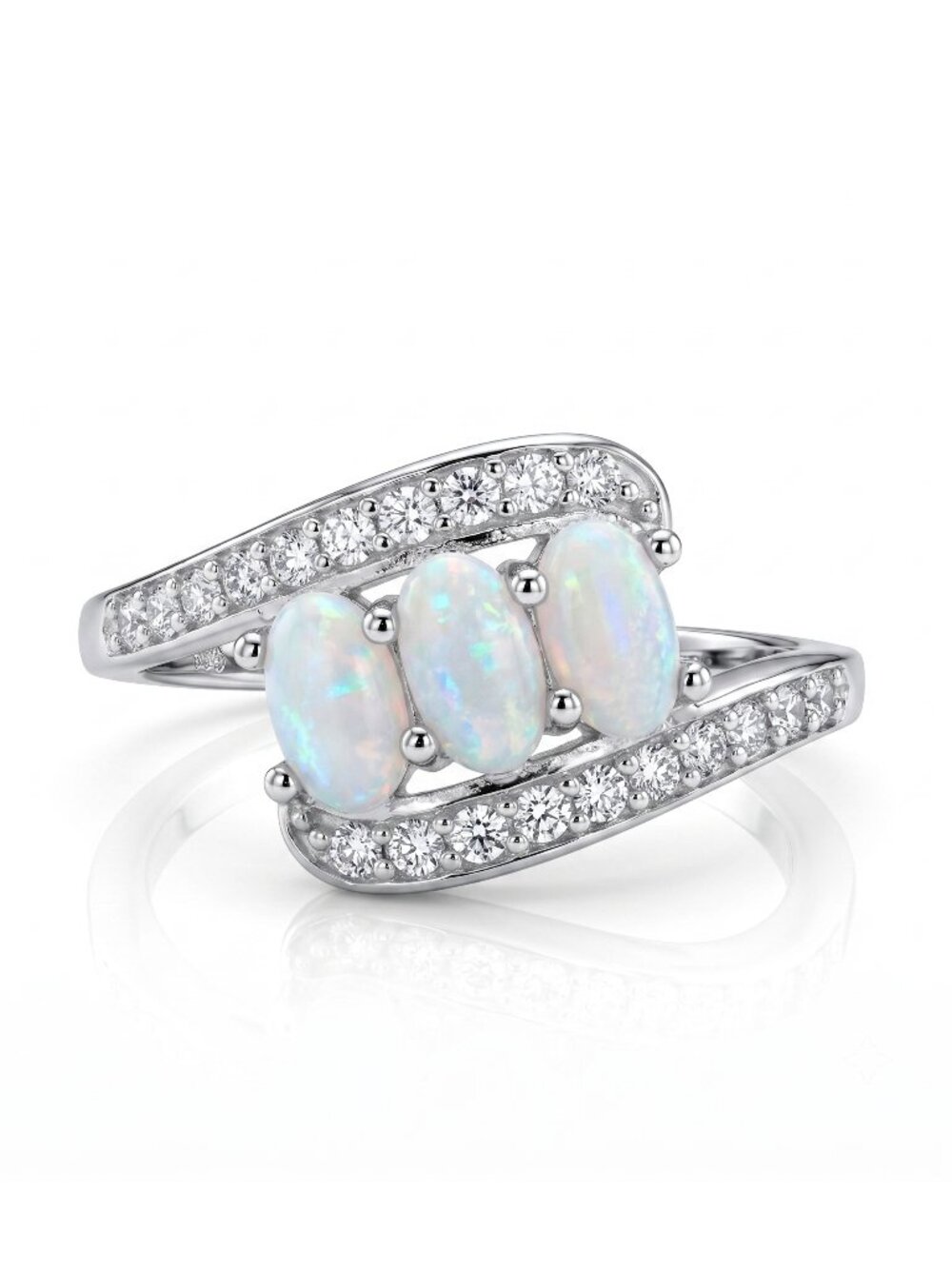 Opal Ring, size 7, 925 Sterling Silver Charmed Aroma